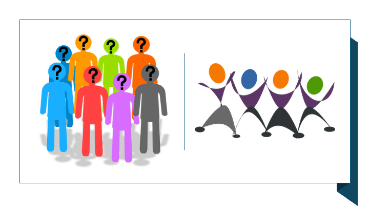 Illustration représentant la diversité des personnalités et la cohésion d’équipe, symbole de la formation pour apprendre à gérer la diversité des personnalités.