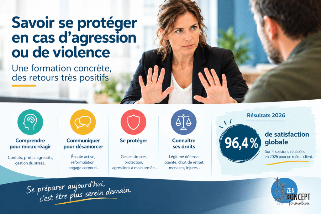 Formation Savoir se protéger en cas d'agression ou de violence.