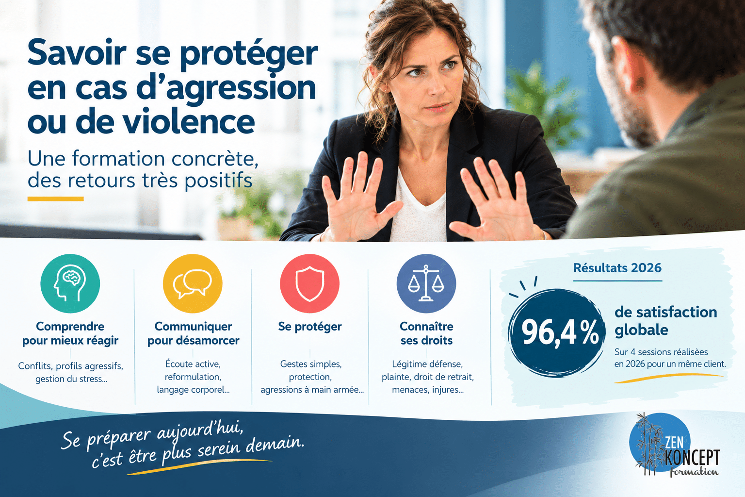Formation Savoir se protéger en cas d'agression ou de violence.